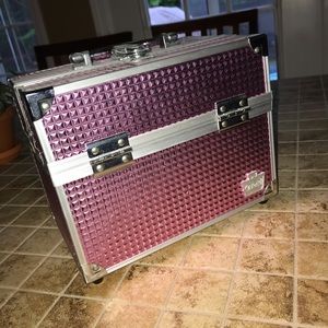 Pink Makeup Train Case